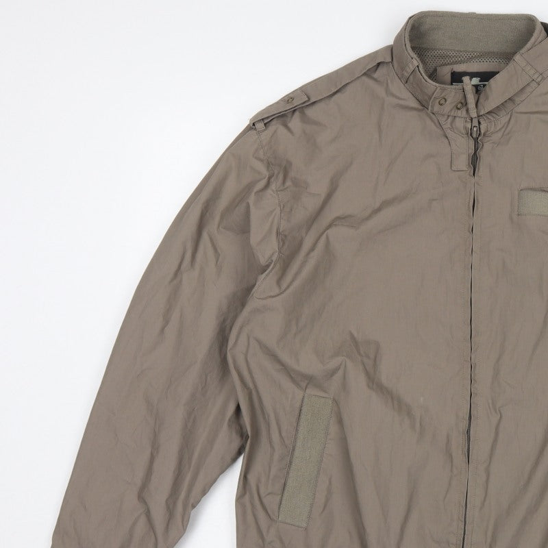 Drone Star Men’s Brown XL Military Bomber Jacket Full Zip