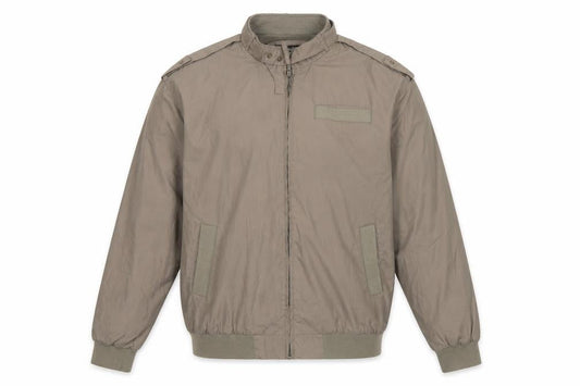 Front view of Drone Star Men’s Brown XL Military Bomber Jacket Full Zip