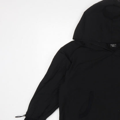 by o la la Glam Women’s Black L Hooded Anorak Jacket Kangaroo Pocket