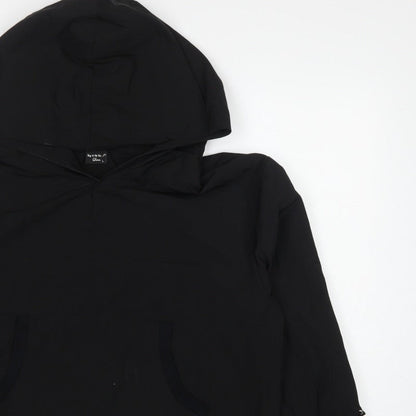 by o la la Glam Women’s Black L Hooded Anorak Jacket Kangaroo Pocket