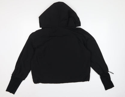 by o la la Glam Women’s Black L Hooded Anorak Jacket Kangaroo Pocket