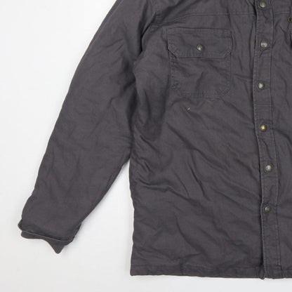 Dickies Men's Grey L Basic Hooded Cotton Workwear Jacket Lined