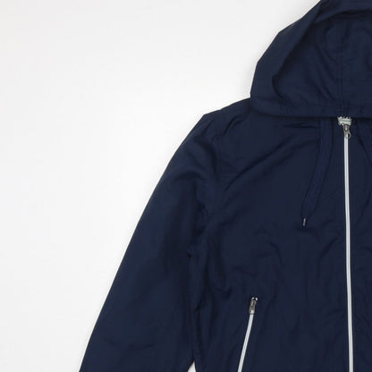 Cedarwood State Men’s Blue Medium Hooded Bomber Jacket Full Zip