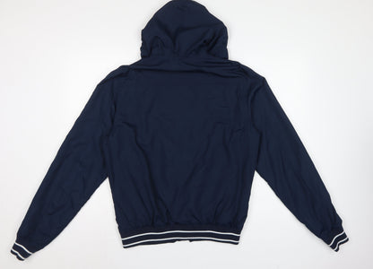 Cedarwood State Men’s Blue Medium Hooded Bomber Jacket Full Zip