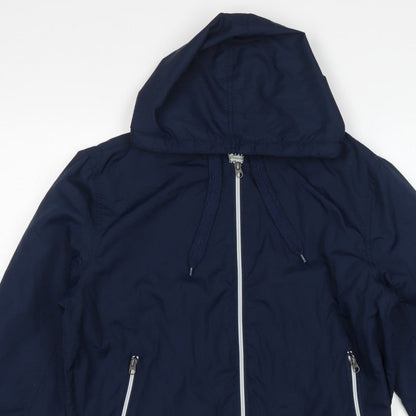 Cedarwood State Men’s Blue Medium Hooded Bomber Jacket Full Zip