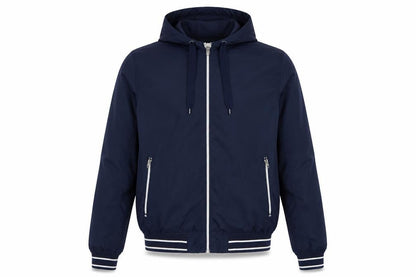 Cedarwood State Men’s Blue Medium Hooded Bomber Jacket Full Zip