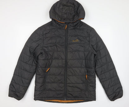 Peter Storm Men Black S Puffer Jacket Hooded Quilted Outdoor