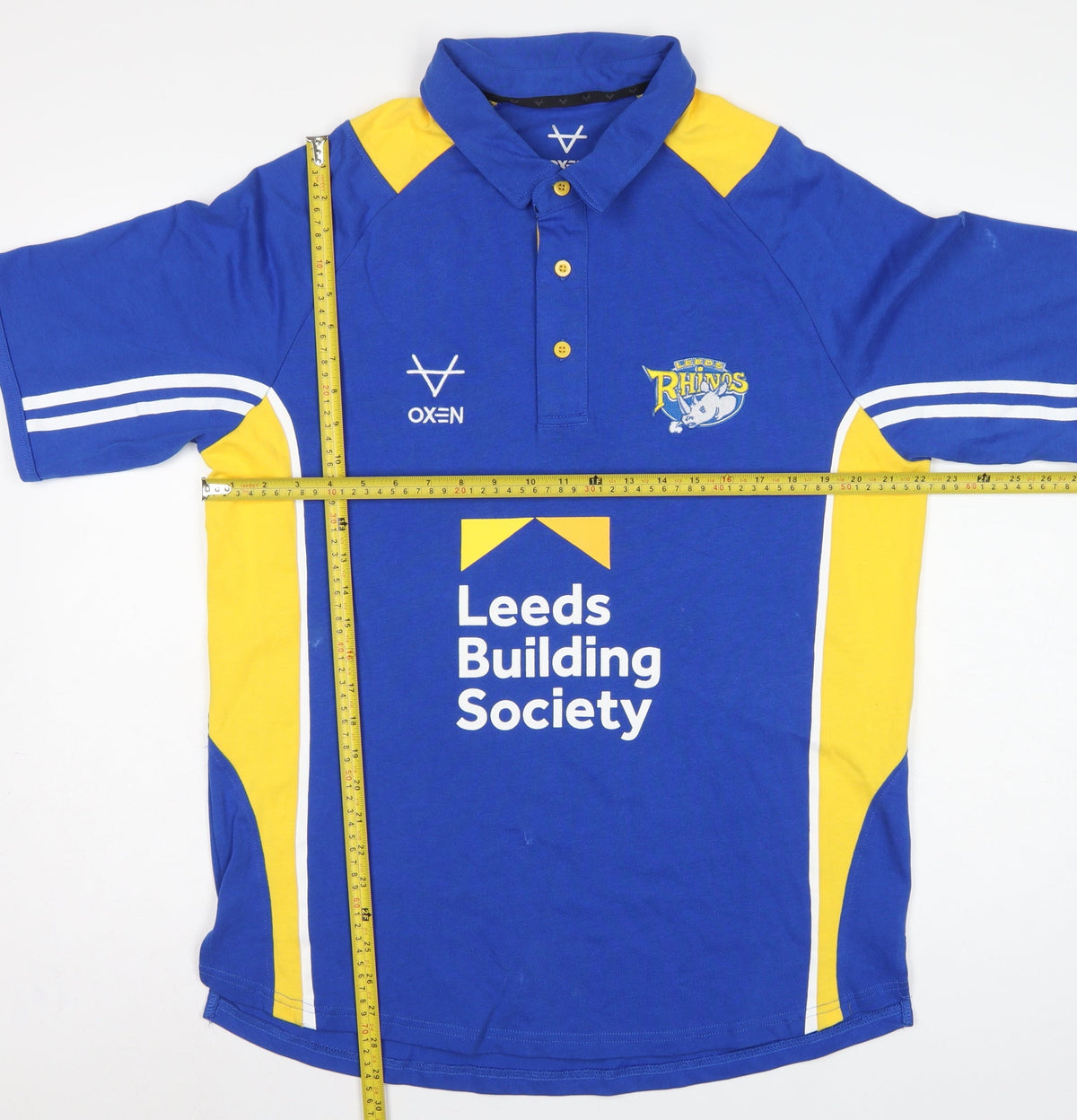 Oxen Men’s Blue XL Leeds Rhinos Rugby Polo Jersey Shirt