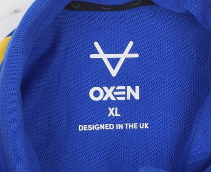 Oxen Men’s Blue XL Leeds Rhinos Rugby Polo Jersey Shirt