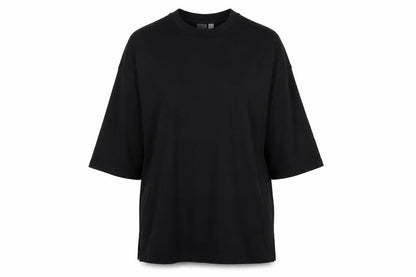 ASOS Women Black L Oversized High Neck Cotton Basic T-Shirt