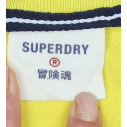 Superdry Men’s Yellow L Logo Graphic Crew Neck Short Sleeve T-Shirt
