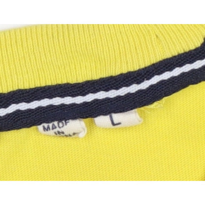 Superdry Men’s Yellow L Logo Graphic Crew Neck Short Sleeve T-Shirt