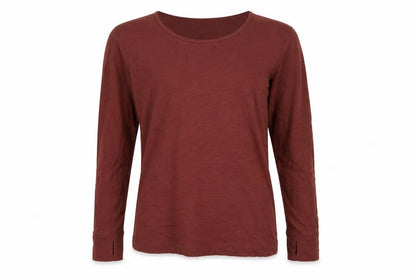 Seasalt Cornwall Women Brown UK 14 Basic Organic Cotton Scoop Neck Top