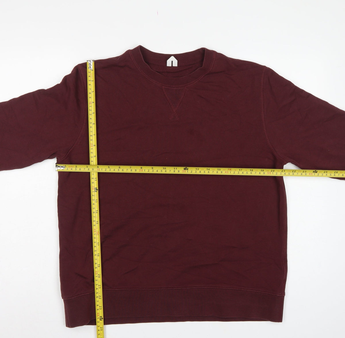 ARKET Unisex Adults Red Crew Neck Raglan Pullover Sweatshirt M