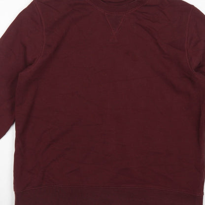 ARKET Unisex Adults Red Crew Neck Raglan Pullover Sweatshirt M