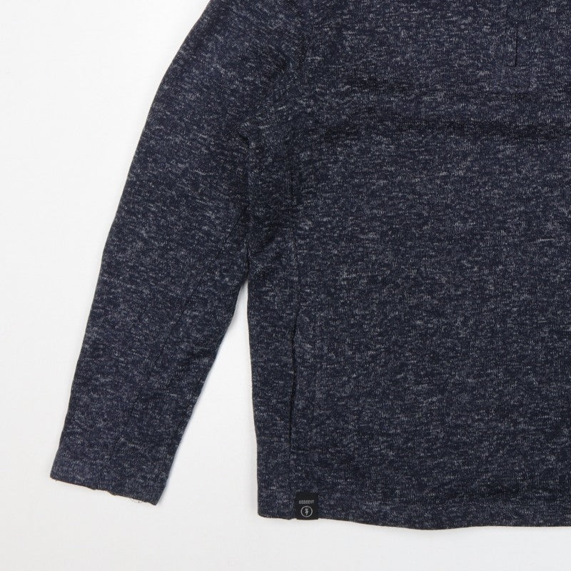 Dissident Men’s Blue XL 1/4 Zip High Neck Pullover Sweatshirt Pockets