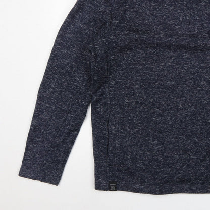 Dissident Men’s Blue XL 1/4 Zip High Neck Pullover Sweatshirt Pockets