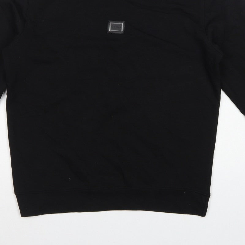 Rare Rabbit Women’s Black S Pullover Crew Neck Logo Sweatshirt