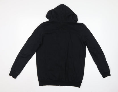 ASOS Women’s Black UK 10 Full Zip Cotton Hoodie Drawstring Pockets