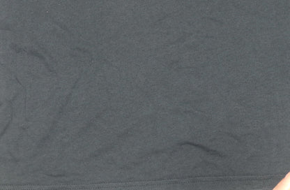 Under Armour Men's Black Small Loose Fit Crew Neck Logo T-Shirt