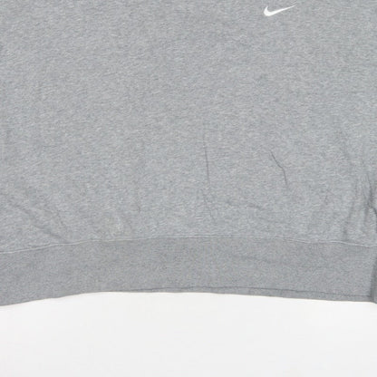 Nike Women’s Grey 2XL Pullover Crew Neck Logo Sweatshirt