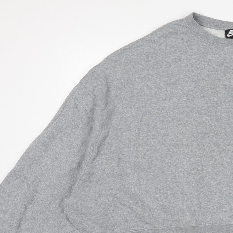 Nike Women’s Grey 2XL Pullover Crew Neck Logo Sweatshirt