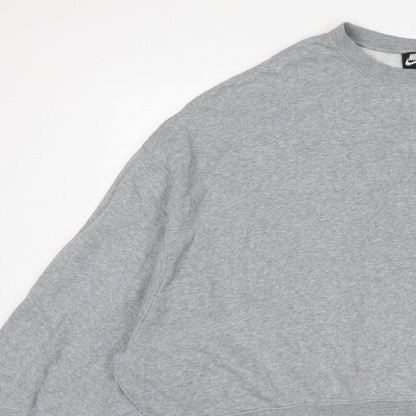 Nike Women’s Grey 2XL Pullover Crew Neck Logo Sweatshirt