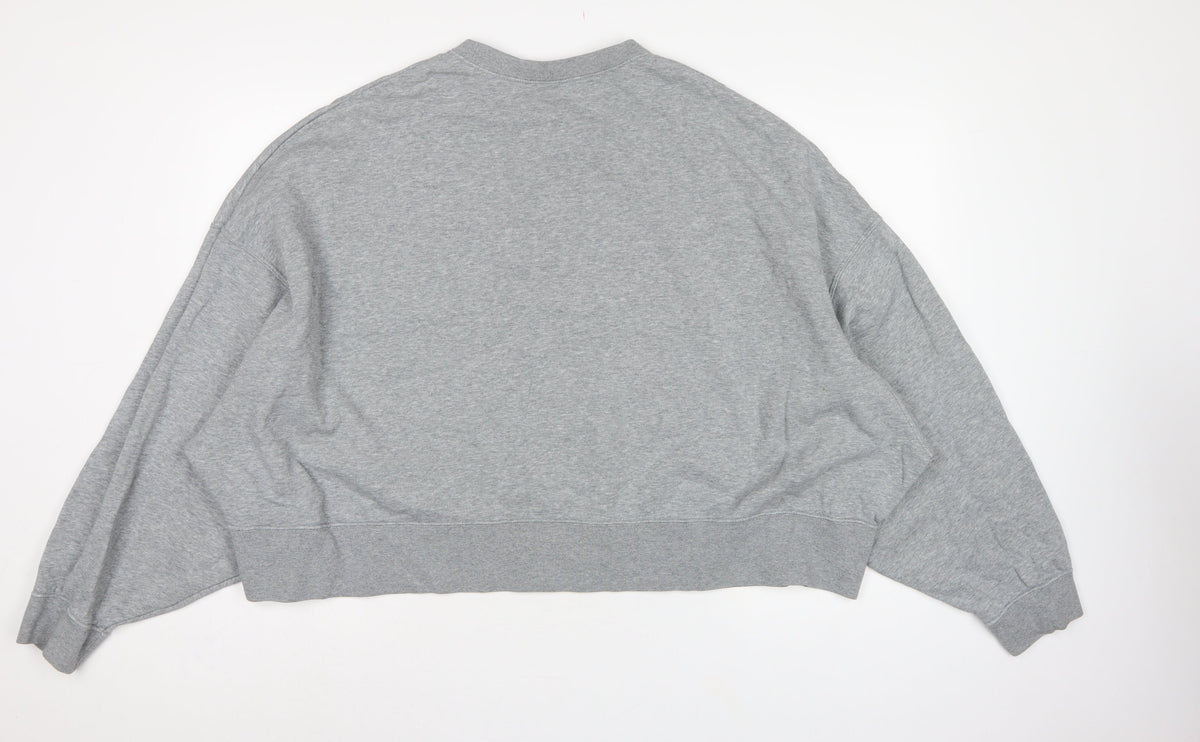 Nike Women’s Grey 2XL Pullover Crew Neck Logo Sweatshirt