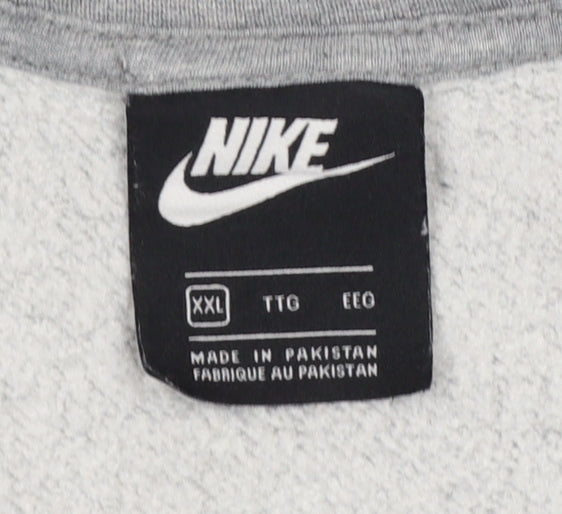 Nike Women’s Grey 2XL Pullover Crew Neck Logo Sweatshirt