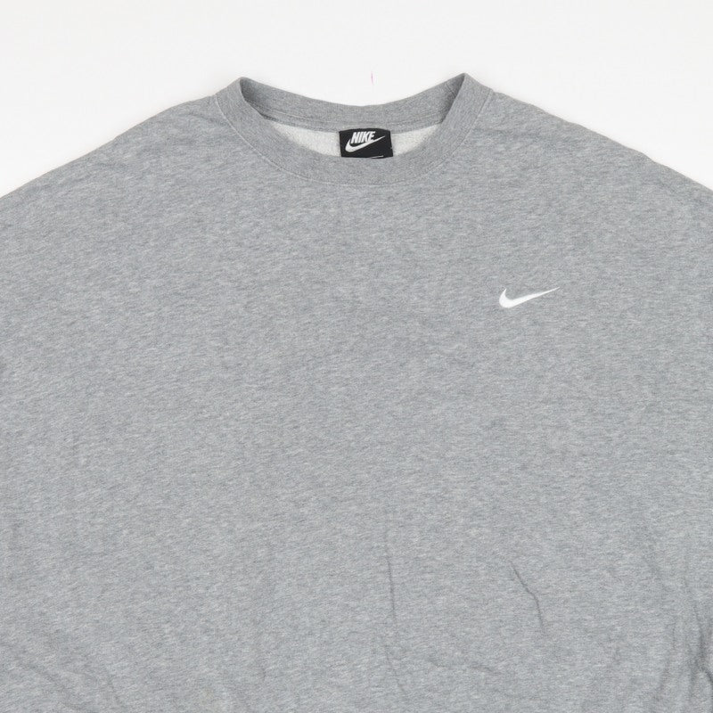 Nike Women’s Grey 2XL Pullover Crew Neck Logo Sweatshirt