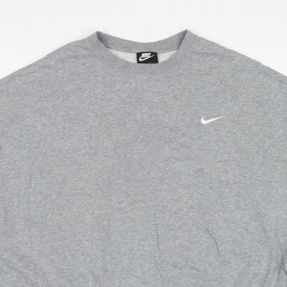 Nike Women’s Grey 2XL Pullover Crew Neck Logo Sweatshirt
