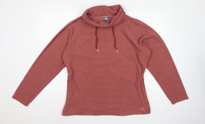 Trespass Women’s Pink UK 16 XL Pullover Fleece Sweatshirt Cowl Neck