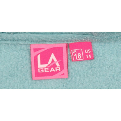 LA Gear Women’s Blue UK 18 Full Zip Hooded Fleece Hoodie Logo