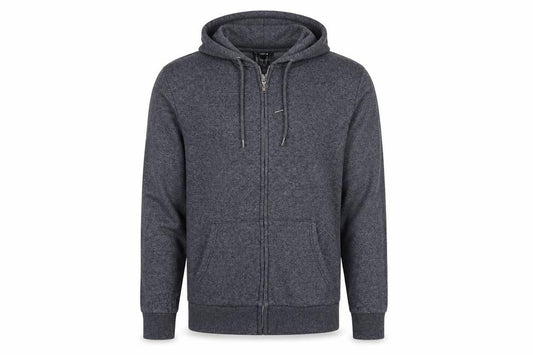 George Men's Blue S Full Zip Hooded Fleece Hoodie Drawstring Pockets
