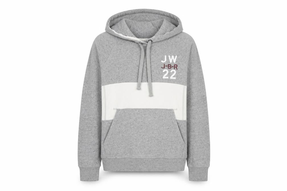 Jack Wills Women’s Grey UK 6 Pullover Hoodie Logo Colourblock