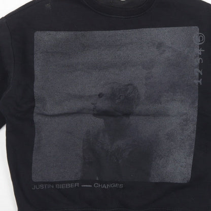 Justin Bieber Women’s Black S Pullover Changes Graphic Sweatshirt