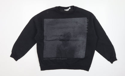 Justin Bieber Women’s Black S Pullover Changes Graphic Sweatshirt
