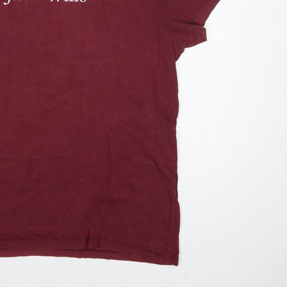 Jack Wills Men’s Burgundy XL Logo Graphic Crew Neck T-Shirt