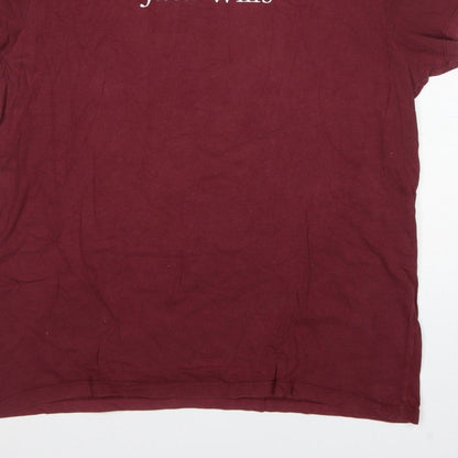 Jack Wills Men’s Burgundy XL Logo Graphic Crew Neck T-Shirt