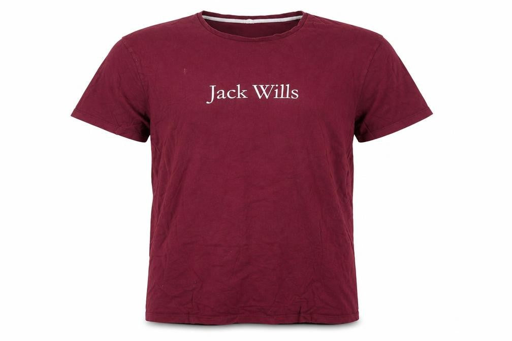 Jack Wills Men’s Burgundy XL Logo Graphic Crew Neck T-Shirt