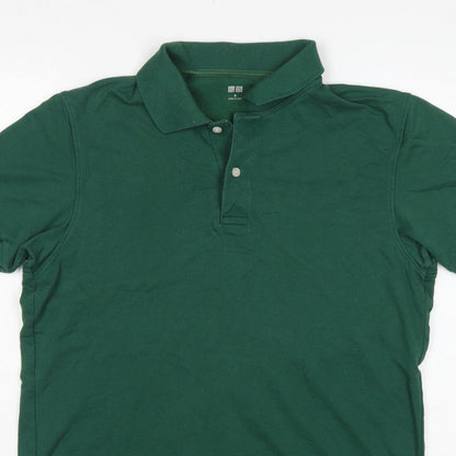 Uniqlo Men’s Green M Piqué Cotton Blend Short Sleeve Polo Shirt