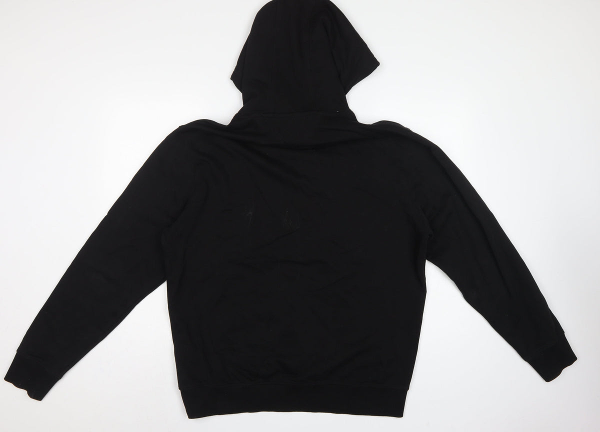 Tommy Jeans Men’s Black 2XL Pullover Logo Graphic Hoodie