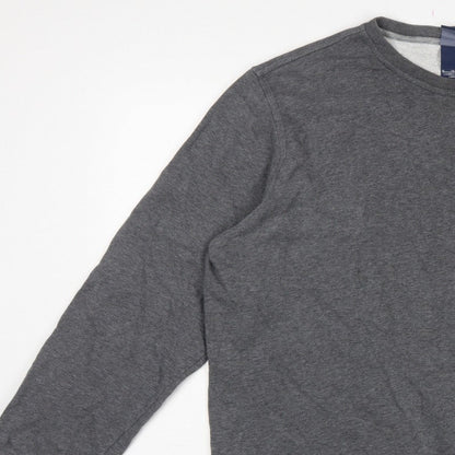 Nike Men’s Grey XL Long Sleeve Crew Neck Logo Pullover Sweatshirt