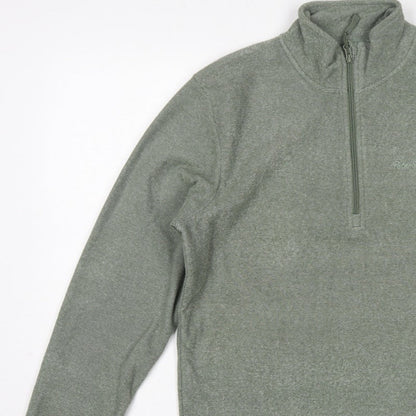 Peter Storm Men’s Green Small 1/4 Zip Fleece Sweatshirt High Neck