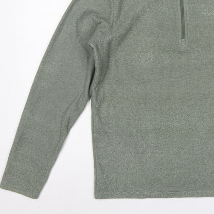 Peter Storm Men’s Green Small 1/4 Zip Fleece Sweatshirt High Neck