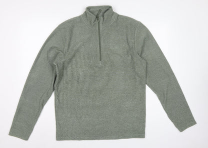 Peter Storm Men’s Green Small 1/4 Zip Fleece Sweatshirt High Neck
