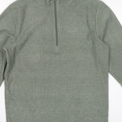Peter Storm Men’s Green Small 1/4 Zip Fleece Sweatshirt High Neck