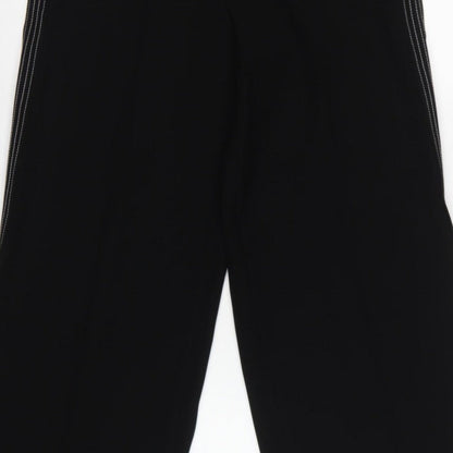 Karen Millen Women Black UK 8 High Rise Wide-Leg Stripe Trousers