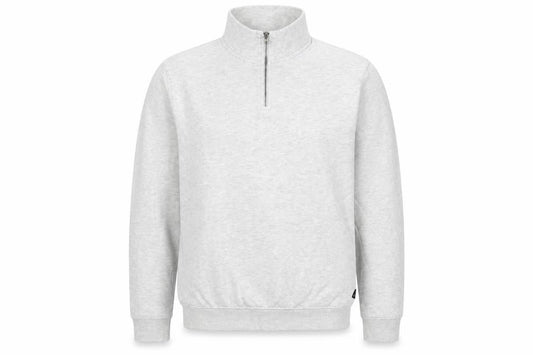 Front view of Burton Menswear Men Grey L Quarter Zip High Neck Sweatshirt