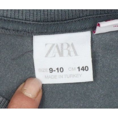 Zara Girls Grey Barbie Graphic Long Sleeve T-Shirt 9-10 Years